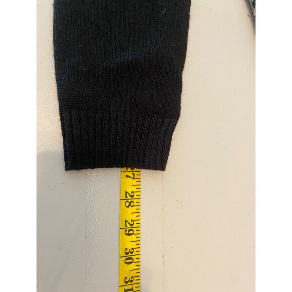 Chicos Black & Silver Metallic Knit Zip-Up Cardigan Sweater Womens Size 2 Large - Picture 8 of 8